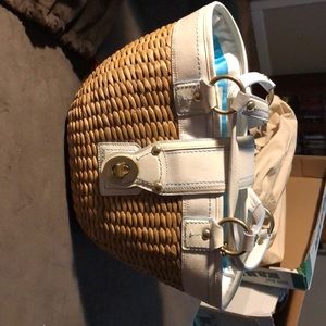 Coach straw tote limited edition